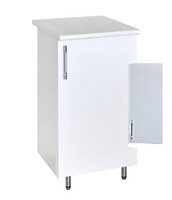 Рабочий стол 40 Серебристый металлик фасад МДФ столешница цвет (САХАРА) SANTREK HOME