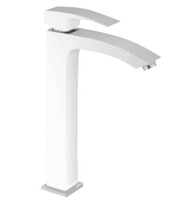 G1007-18 Смеситель Тюльпан GAPPO шар. d-35 на гайке ВЫСОКИЙ (бел/хром)