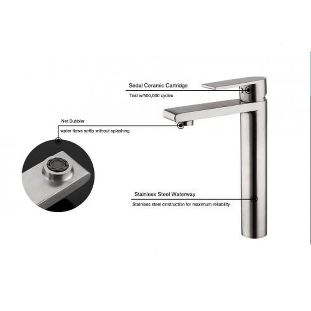 G1099-22 Смеситель Тюльпан GAPPO шар. d-35 на гайке НЕРЖАВЕЙКА высокий