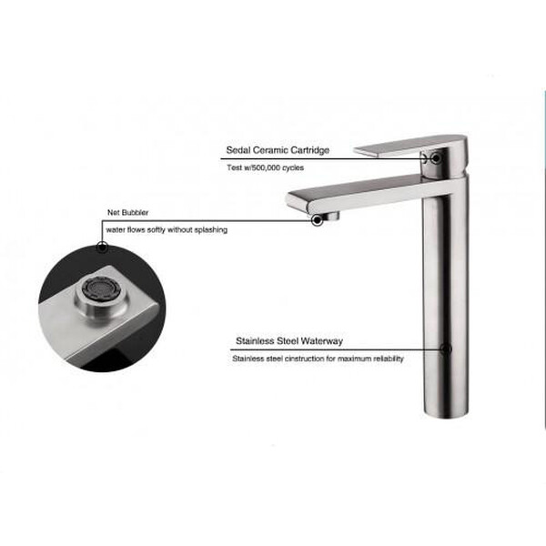 G1099-22 Смеситель Тюльпан GAPPO шар. d-35 на гайке НЕРЖАВЕЙКА высокий