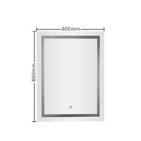  Зеркало для ванной комнаты (G601) GAPPO 60*80 с подсветкой   РАСПРОДАЖА !!!