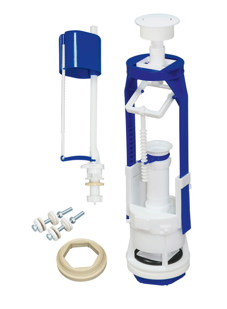 Арматура РБМ АС-17.2 нижняя подводка, Кнопка белая, универсальный клапан