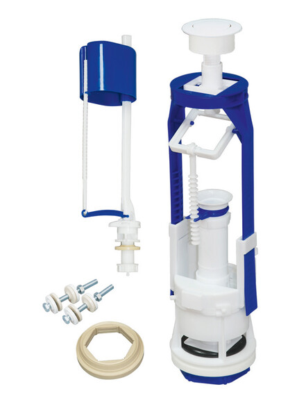 Арматура РБМ АС-17.2 нижняя подводка, Кнопка белая, универсальный клапан