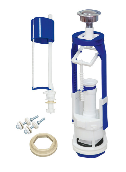 Арматура РБМ АС-17.2М нижняя подводка, Кнопка металлизированная, универсальный клапан