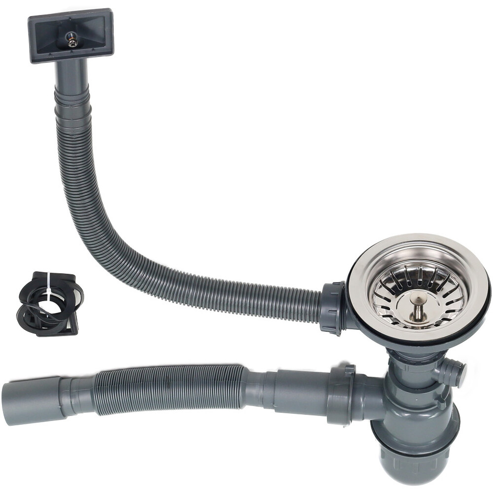 Мойка нерж врезная 800х450х220 т 3,0 САТИН 2-я ЧАША S8045H сатин AISI 304 MLN