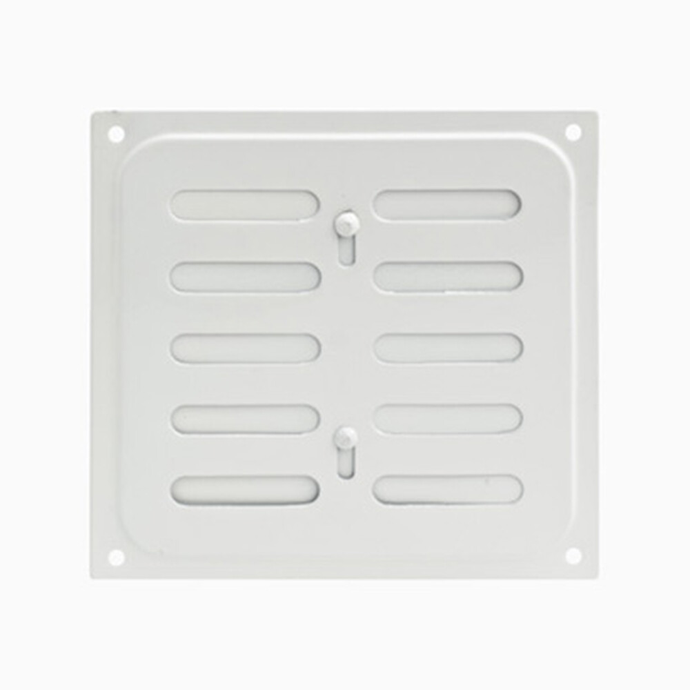 Решетка вентиляционная с заслонкой 160*160 белая