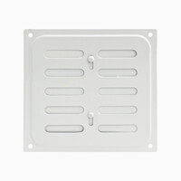 Решетка вентиляционная с заслонкой 160*160 белая