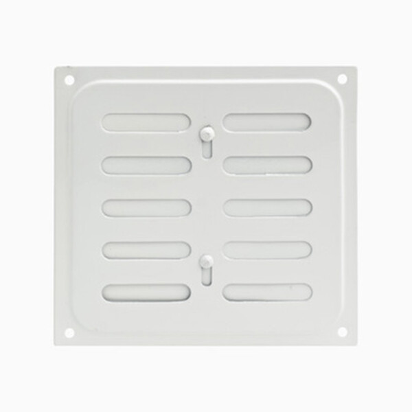 Решетка вентиляционная с заслонкой 160*160 белая