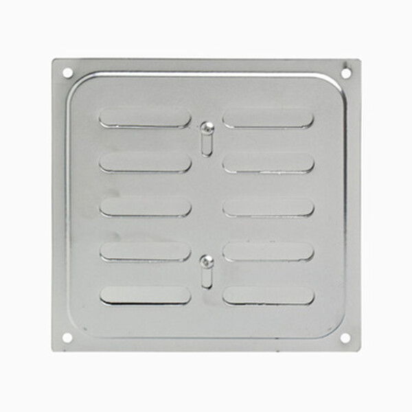 Решетка вентиляционная с заслонкой 160*160 хром