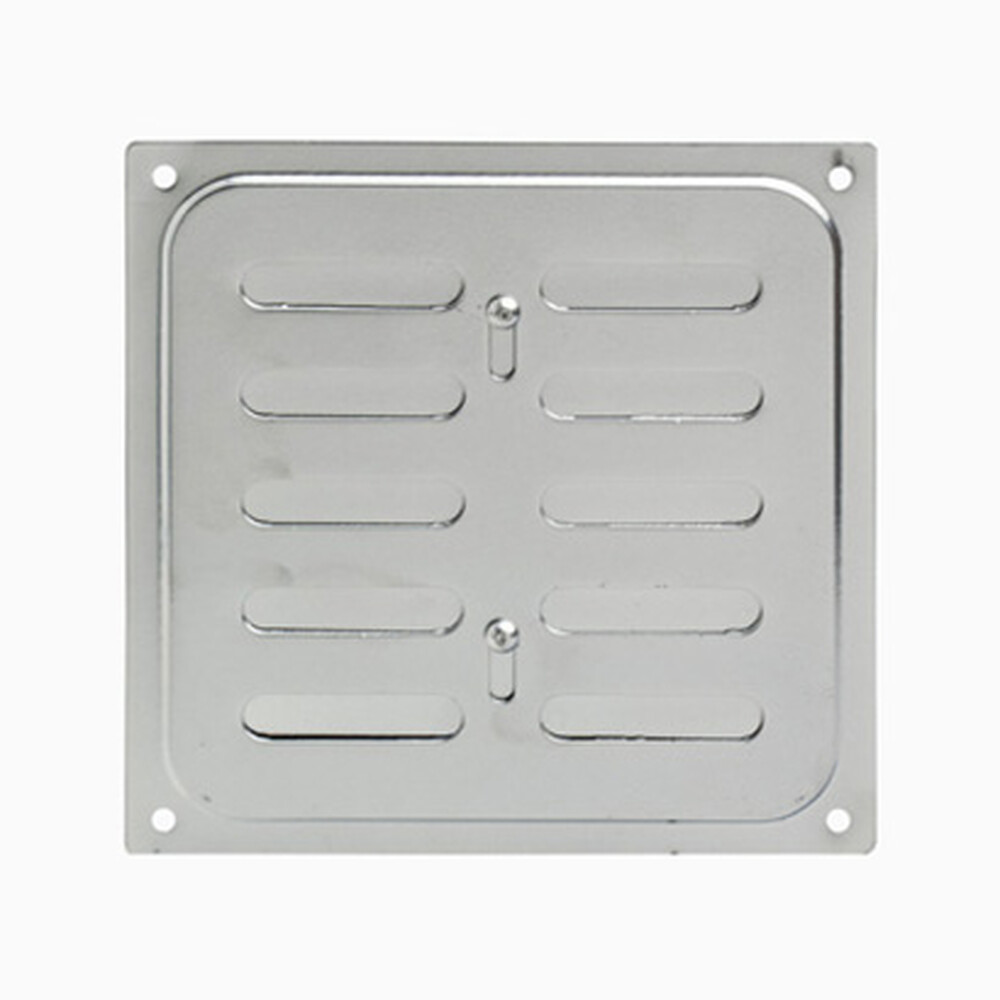 Решетка вентиляционная с заслонкой 200*200 хром