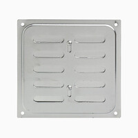 Решетка вентиляционная с заслонкой 200*200 хром