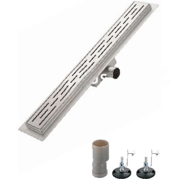 G86007-1 Трап-лоток GAPPO нерж 70*600мм (горизонтальный выпуск,ф40)  сухой затвор и гидрозатвор