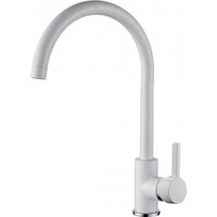 4299W Смеситель Кухня LEDEME шар МАКСИ (белый) на гайке