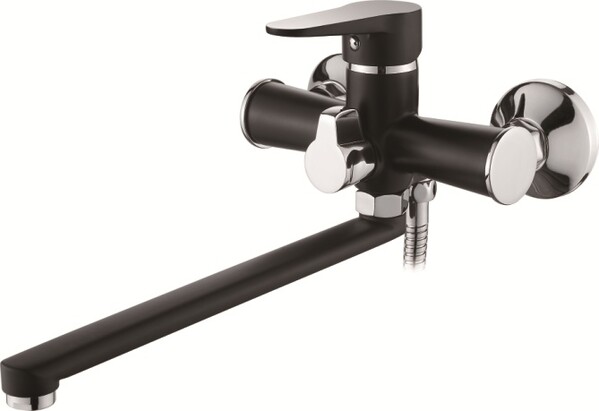 82212В Смеситель Ванна LOFFREY d-35 дл излив (чёрный)