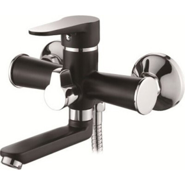 83112В Смеситель Ванна LOFFREY d-35 кор нос (чёрный)