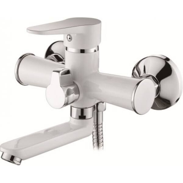 83112W Смеситель Ванна LOFFREY d-35 кор нос (белый)