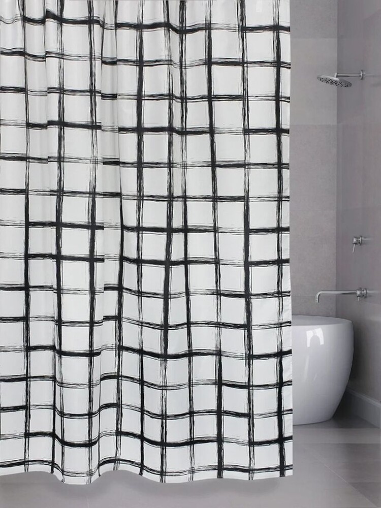 Штора для ванн BATH 180х200 Sguares (чёрн.) (ch18116) (49)