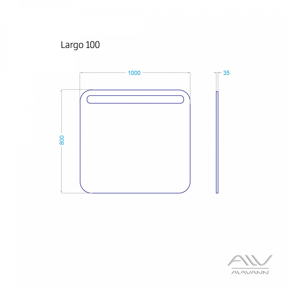 Зеркало LARGO 100 р-р: Alavann
