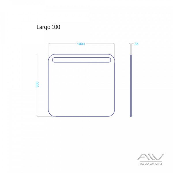 Зеркало LARGO 100 р-р: Alavann