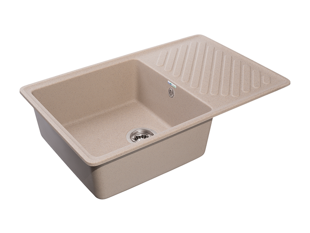 Мойка для кухни GranFest QUARZ GF-QUARZ 52 чаша+ крыло 760х480 без сифона (52 песочный)