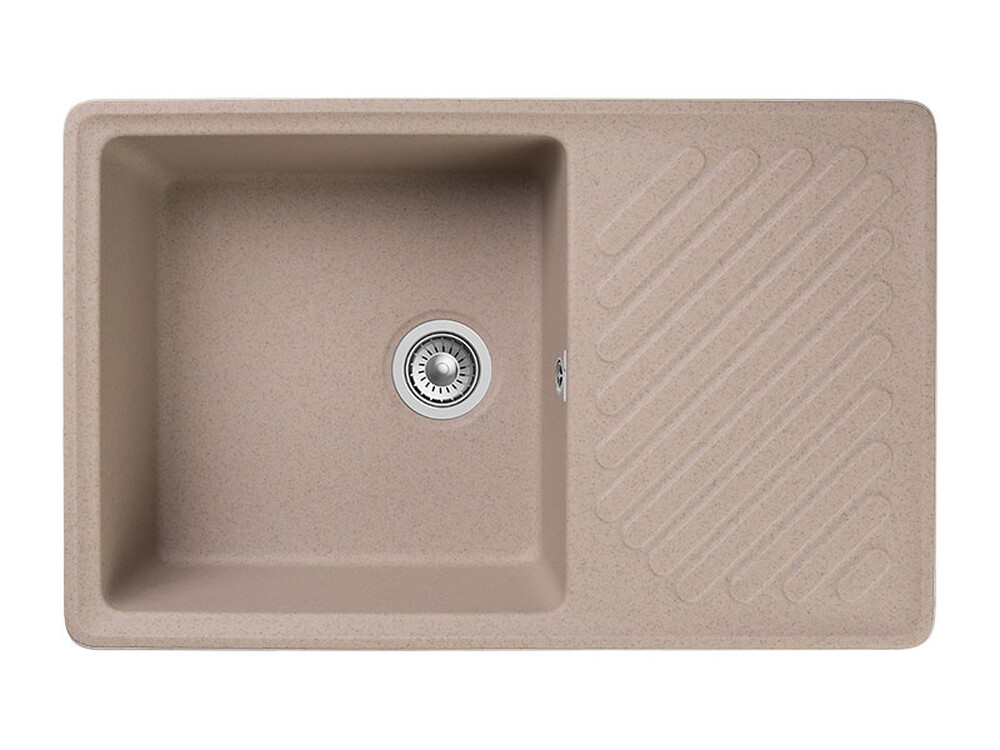Мойка для кухни GranFest QUARZ GF-QUARZ 52 чаша+ крыло 760х480 без сифона (52 песочный)
