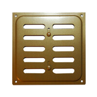 Решетка вентиляционная с заслонкой 160*160 золото*