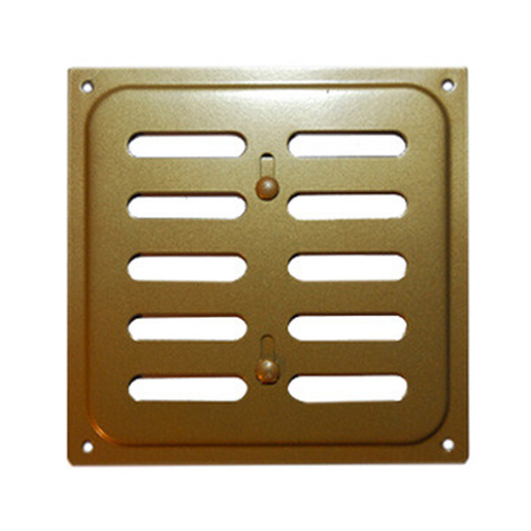 Решетка вентиляционная с заслонкой 160*160 золото*