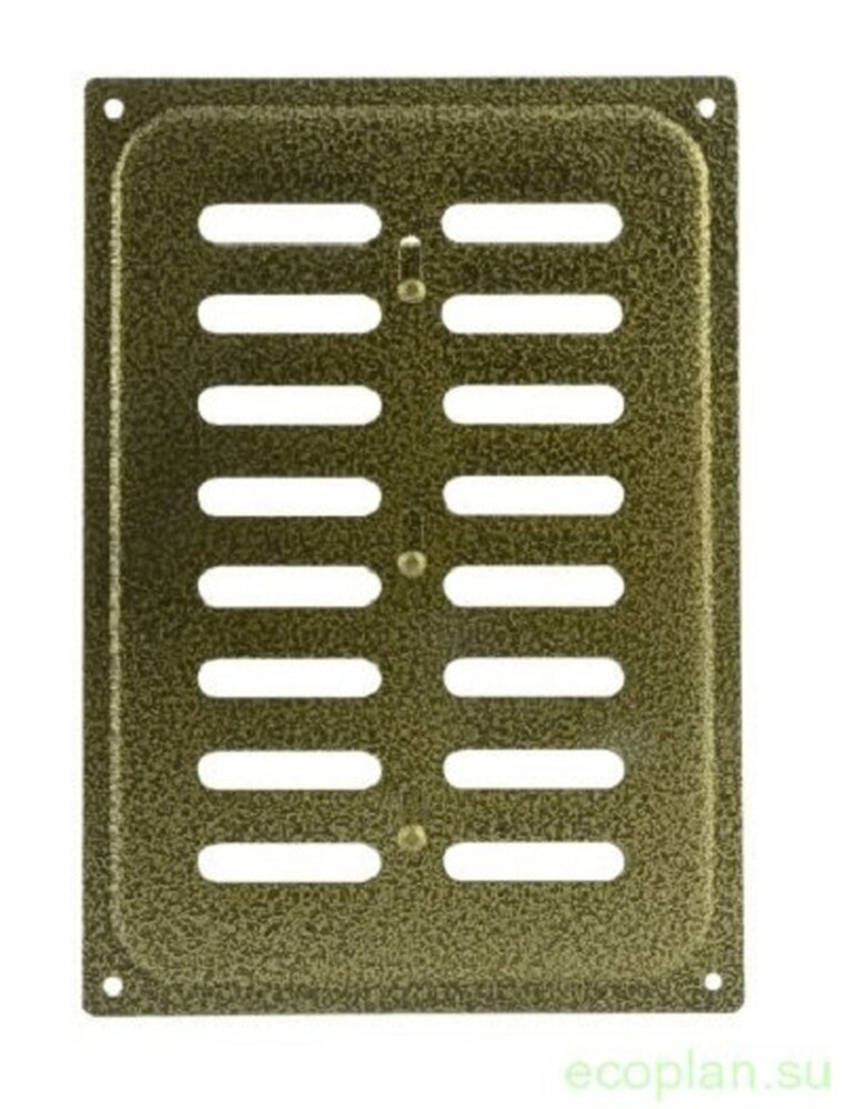 Решетка вентиляционная с заслонкой 165*240 бронза