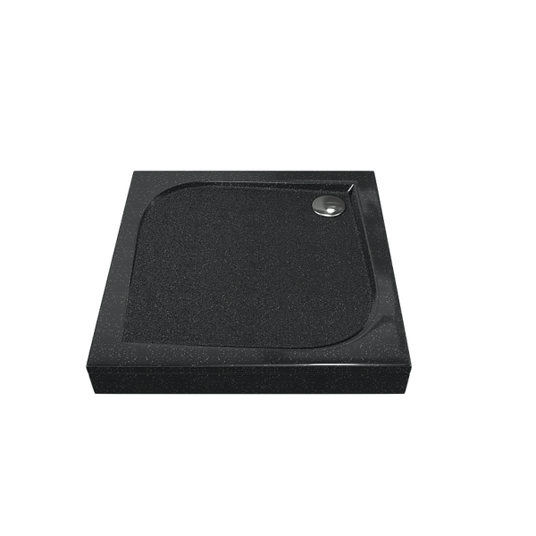 Поддон GOOD DOOR КВАДРО мрамор 90х90 (без автослива) Антрацит (чёрный) ЛП00046 Распродажа 