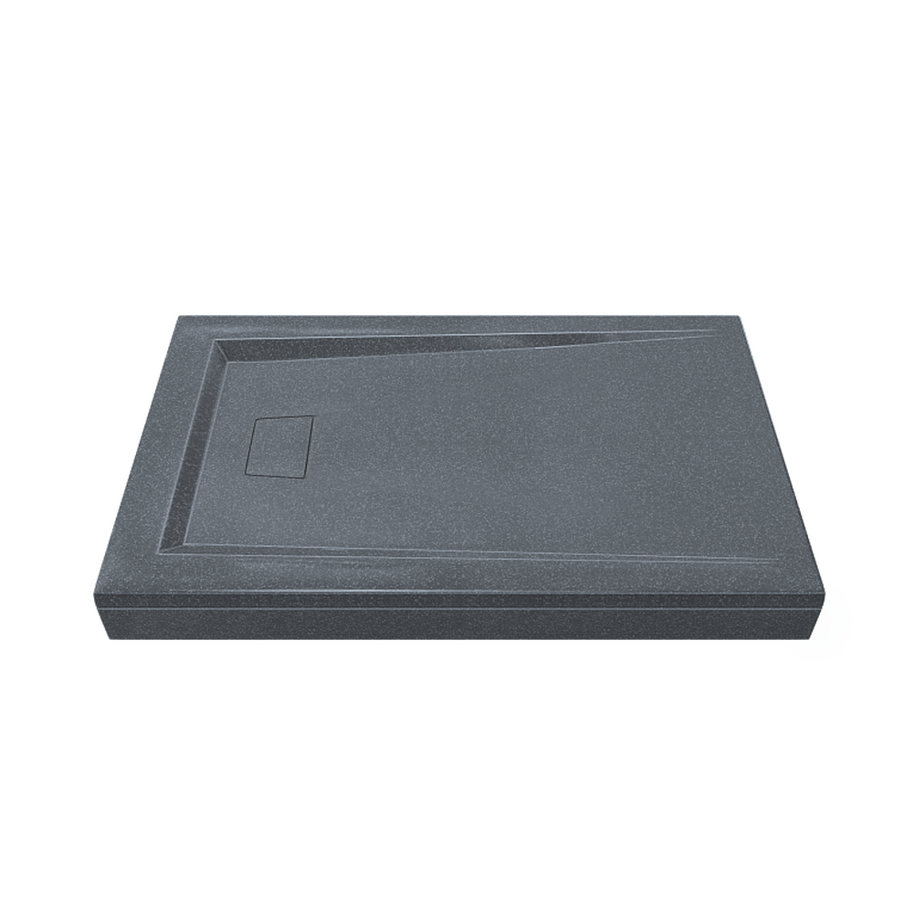 Поддон GOOD DOOR АТРИУМ мрамор 120х80 ГРЕЙ серый (без автослива) ЛП00032 Распродажа