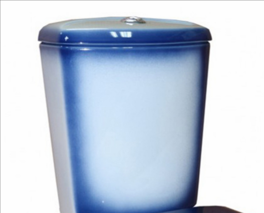 Бачок для унитаза Rosa "Рио", "Соло" СИНИЙ с арматурой г.Киров (меж.ос. 150 мм)