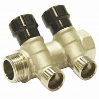 Коллектор 2 вых. вентиль н/р 3/4"х1/2" СТМ C2MV3412N