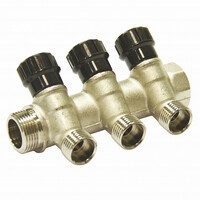 Коллектор 3 вых. вентиль н/р 3/4"х1/2" СТМ C3MV3412N