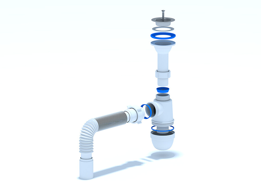 C0505 Сифон АНИ Пласт 1 1/2"*40 с гофрой 40/40