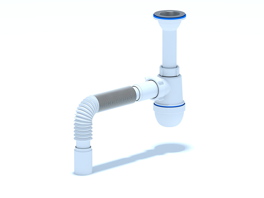 C0505 Сифон АНИ Пласт 1 1/2"*40 с гофрой 40/40