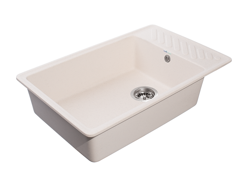 Мойка для кухни GranFest QUARZ GF-QUARZ 51 чаша+крыло 760х480 без сифона (51 белый)