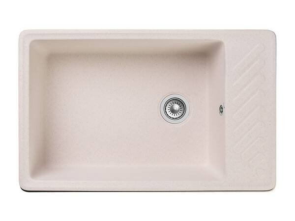 Мойка для кухни GranFest QUARZ GF-QUARZ 51 чаша+крыло 760х480 без сифона (51 белый)