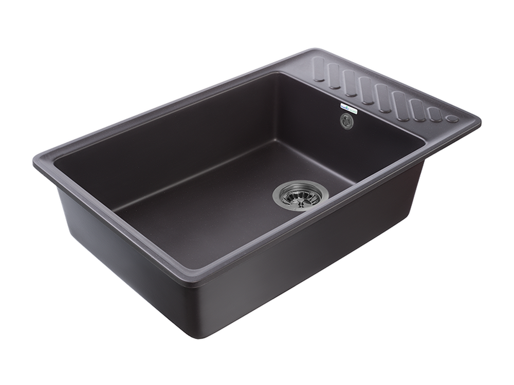 Мойка для кухни GranFest QUARZ GF-QUARZ 51 чаша+крыло 760х480 без сифона (51 черный)