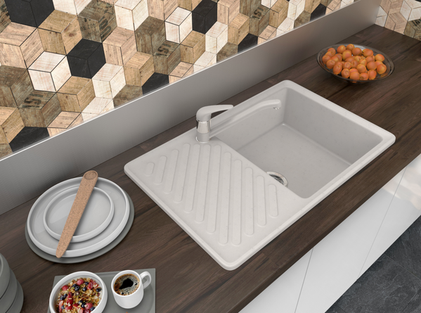 Мойка для кухни GranFest QUARZ GF-QUARZ 52 чаша+ крыло 760х480 без сифона (52 белый)