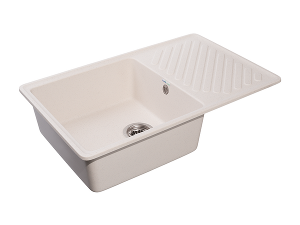 Мойка для кухни GranFest QUARZ GF-QUARZ 52 чаша+ крыло 760х480 без сифона (52 белый)