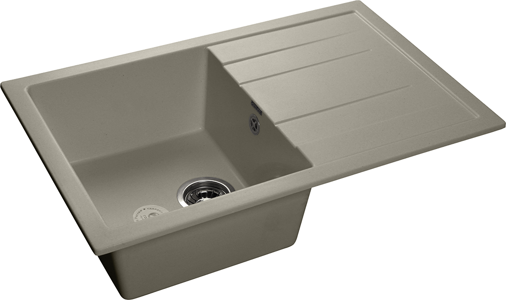 Мойка для кухни GranFest Композит QUADRO 780L чаша+крыло 770*495 мм (Q-780L топаз)