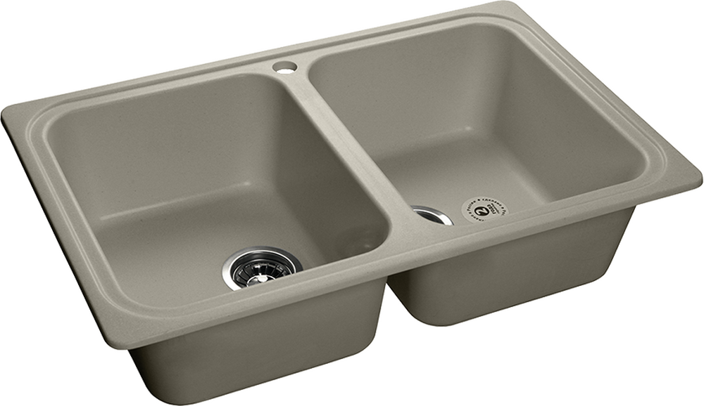 Мойка для кухни GranFest Композит STANDART 780K 2 чаши 780*510 мм (S-780K топаз)