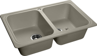 Мойка для кухни GranFest Композит STANDART 780K 2 чаши 780*510 мм (S-780K топаз)