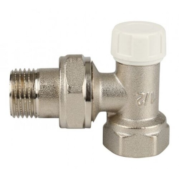 Клапан STI запорный, настр. для радиатора, угловой 1/2
