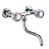 Смеситель Кухня 1/2 м/к СТЕНА ПСМ-108-К/65 Стекло СТАНДАРТ-Б настенный тип См-МДРНр