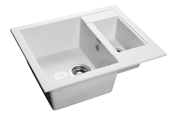 Мойка для кухни GranFest Композит QUADRO 610K 1,5 чаши 610*500 мм (Q-610K иней)