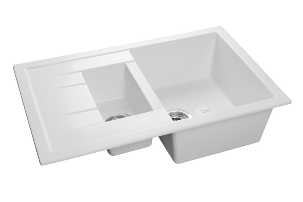 Мойка для кухни GranFest Композит QUADRO 775KL 1,5 чаши 765*495 мм (Q-775KL иней)
