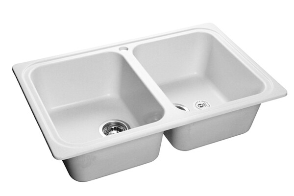 Мойка для кухни GranFest Композит STANDART 780K 2 чаши 780*510 мм (S-780K иней)