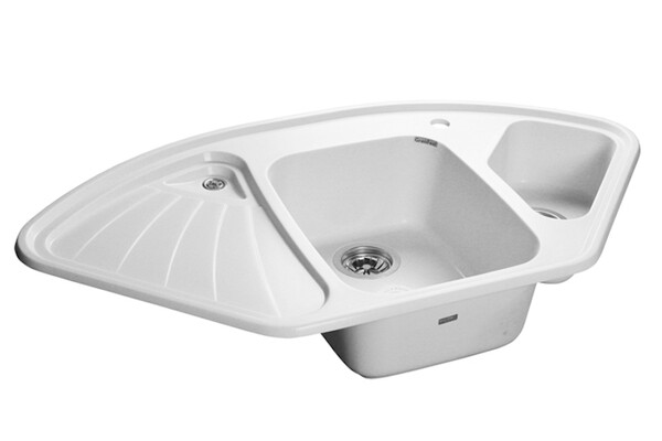 Мойка для кухни GranFest Композит CORNER 1040E 1,5 чаши, угловая 1039*560 мм (C-1040E иней)