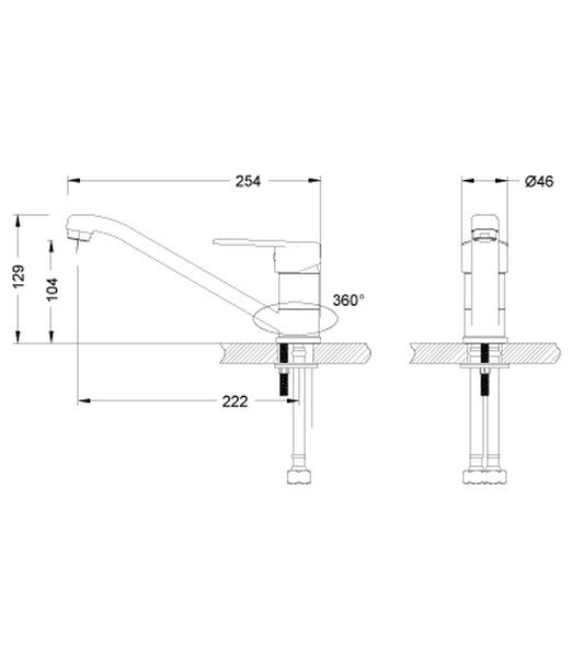LM0304C Point Смеситель для кухни с поворотным изливом, хром LEMARK